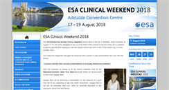Desktop Screenshot of esaclinicalweekend.org.au